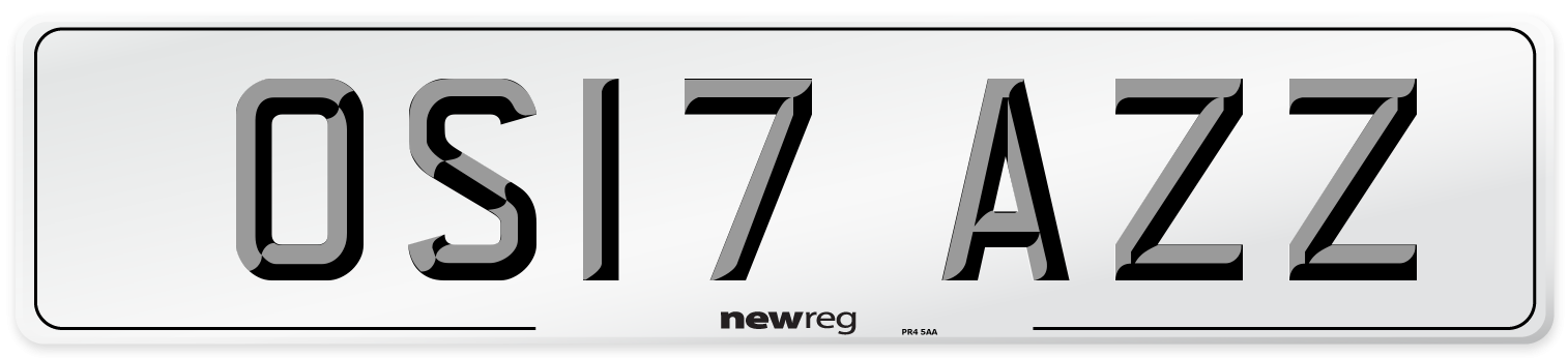 OS17 AZZ Number Plate from New Reg